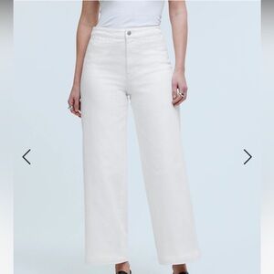 the emmett wide leg jean in tile white welt pock